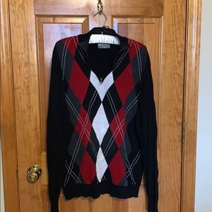 3/$12 - Argyle 3/4 zip sweater